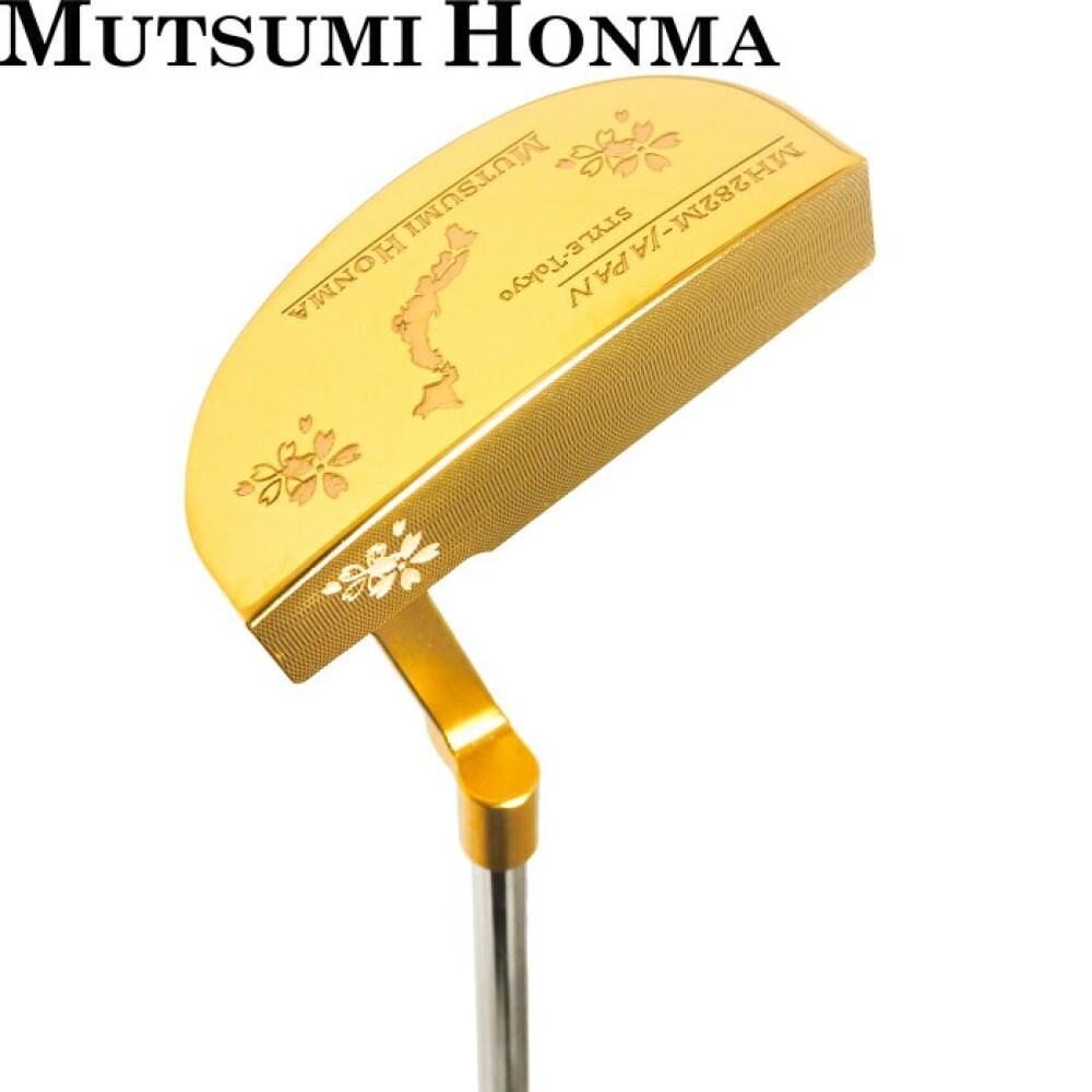 HONMA ゴルフ　パター　ゴールド Mutsumi Honma Golf Putter RH Gold MH282M Limited Edition