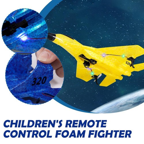 Mit LED-Licht 2,4 GHz ferngesteuertes Flugzeug fliegendes Modell Segelflugzeug Spielzeug für Kinder ^ - Bild 14 von 18