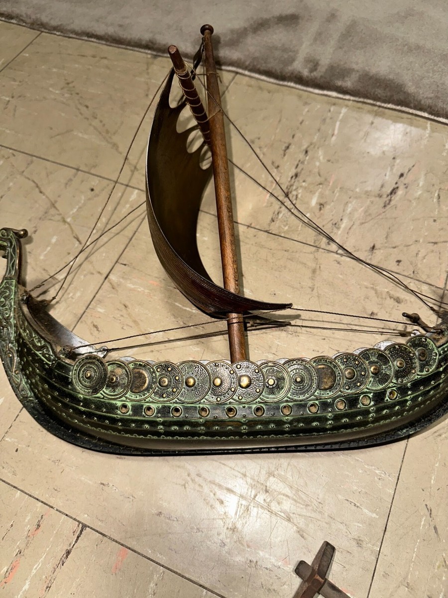 EDWARD AAGAARD Viking Ship Bronze Art Copenhagen Denmark Danish