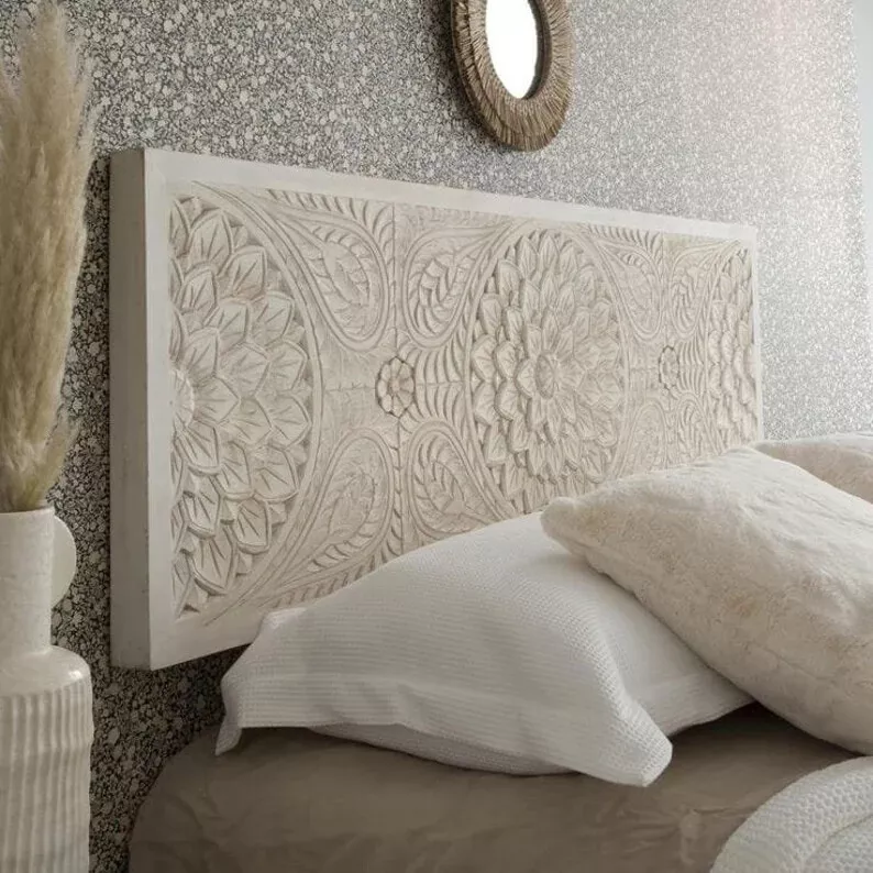 Mandala Bohemian Headboard Handmade Wall Mounted Bed Head Boho Headboard