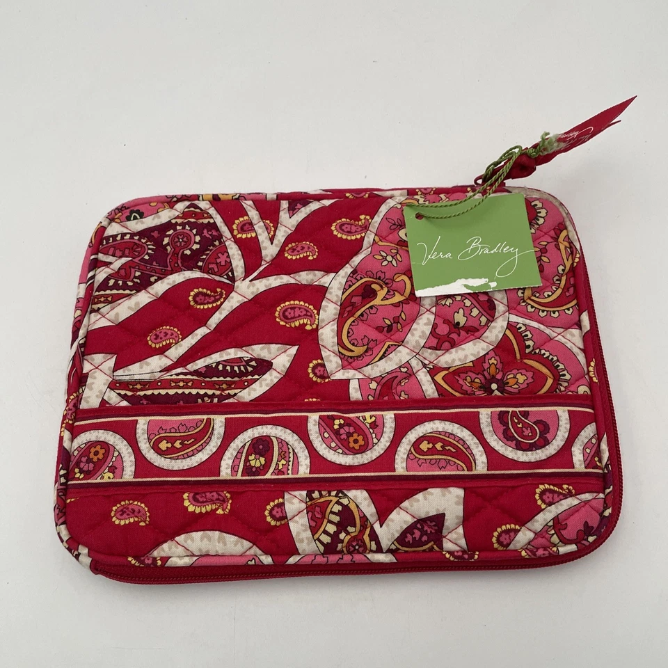 Manga de lector electrónico Vera Bradley 100 % algodón multicolor patrón de poses rosadas Foto 2 de 4