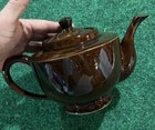 ACME China Brown Ceramic Teapot 6 1/2” Made In Japan Beautiful Pot!!