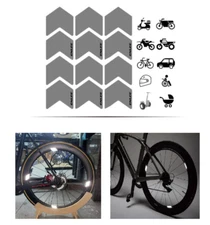 Enlee Bicycle wheel set reflective stickers riding night safety signs (12 pcs)