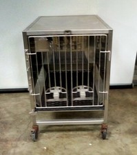 HOELTGE INC Stainless Steel Dog Cat Animal Veterinary Shelter Cage 45x40x30