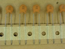 S00948 10 Piece Lot 100 pf 2KV 2000 volt 10 leaded ceramic capacitor