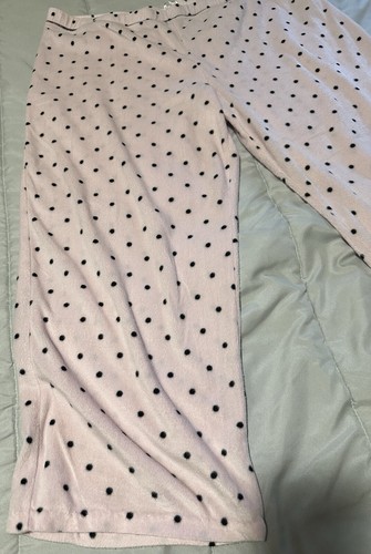 Anne Klein Pajama Set Women’s XL Pink Black Polka Dot Shirt And Pants Comfy PJ’s - Picture 21 of 24