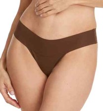 Hanky Panky BreatheSoft Natural Rise Thong Panties Sz L Mahogany 6J1661B NWT