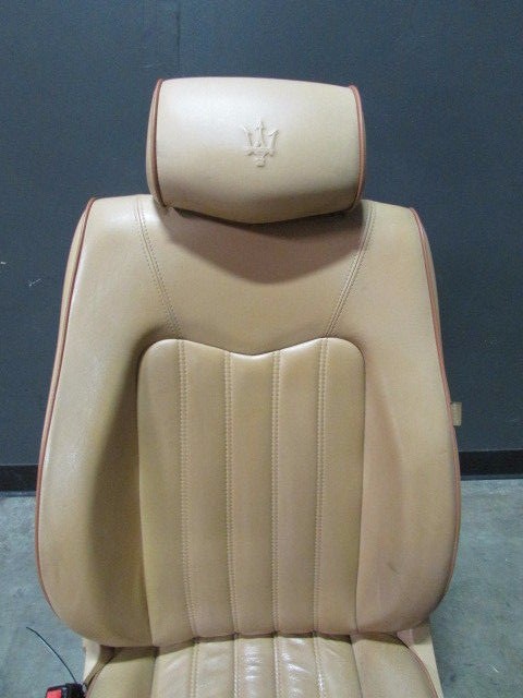 Maserati Quattroporte, LH, Left Front Seat, Beige w/ Brown Piping, Used, Worn