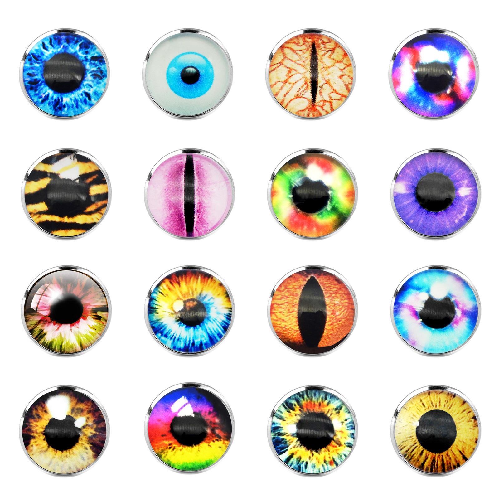 5 Pairs Multicolors Glass Sew on Button DIY Safety Eyes Eyeball for