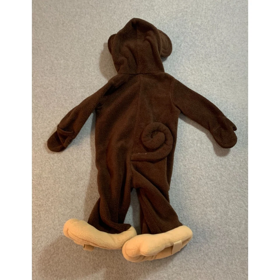 Antiguo Disfraz Azul Marino Bebé Infantil Talla 6 12 Meses Mono Chimpancé Marrón Vestir Halloween Foto 3 de 4