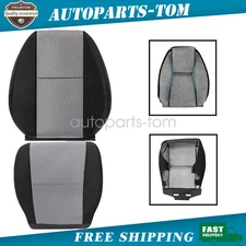 For 2007-2014 GMC Sierra 1500 2500 Driver Bottom & Back Seat Cover Cloth Gray