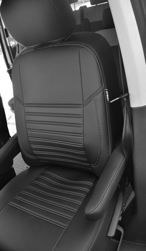 Housses De Sièges Universelles Pour Volkswagen Transporter (1996 Et +) - Avant Gris En Velour/Polyester - Neuf