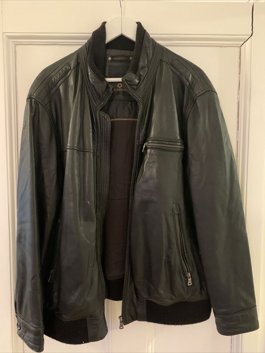 Milestone Men's Black Leather Jacket / Coat Size 54 XL | eBay Milestone Men's Black Leather Jacket / Coat Size 54 XL | eBay