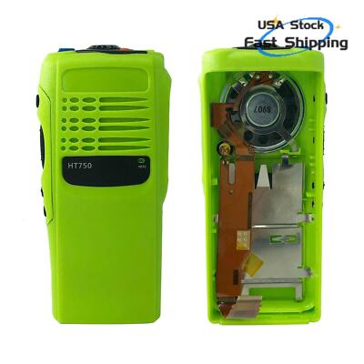 Green Front Housing Cover Case Replacement for HT HT750 Radio With Mic