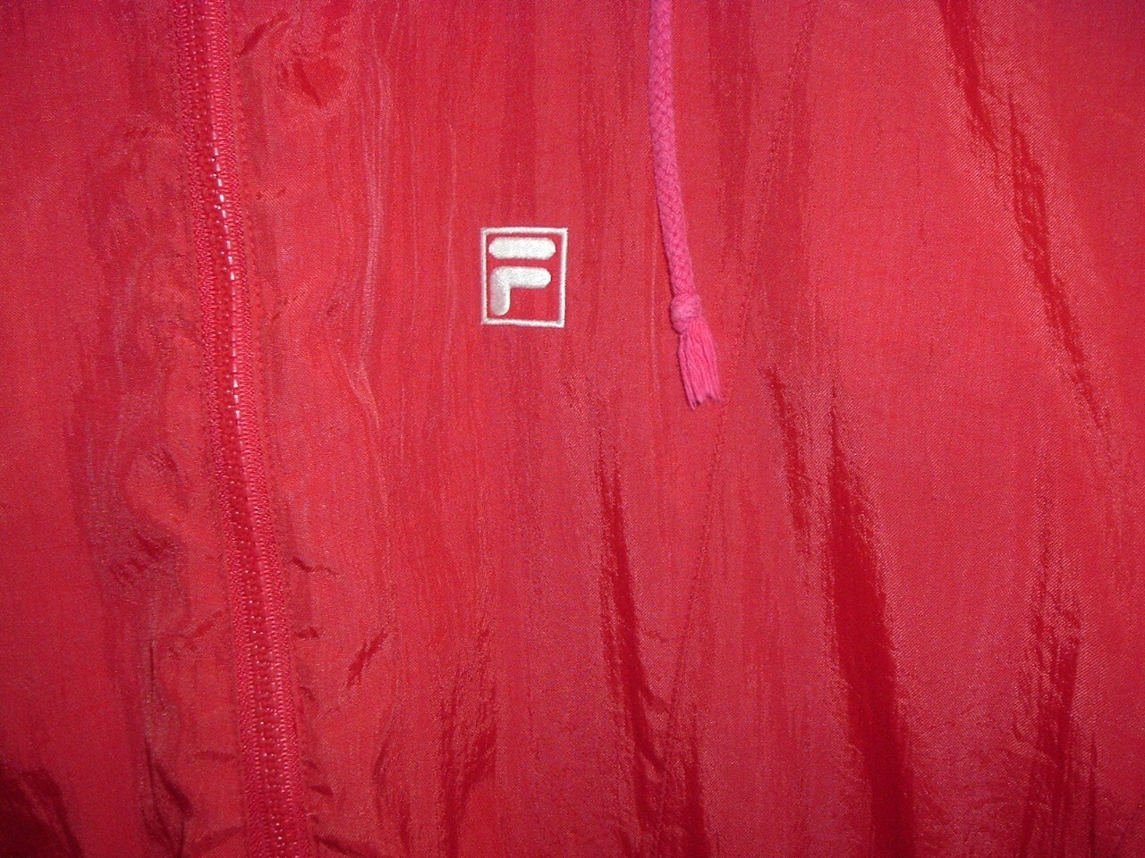 Giacca vintage Fila con cappuccio uomo L rosso bianco full zip anni 90