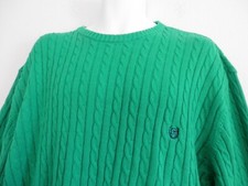 VINTAGE CHAPS Ralph Lauren CABLE KNIT COTTON Sweater dress Sweat Shirt Men sz XL