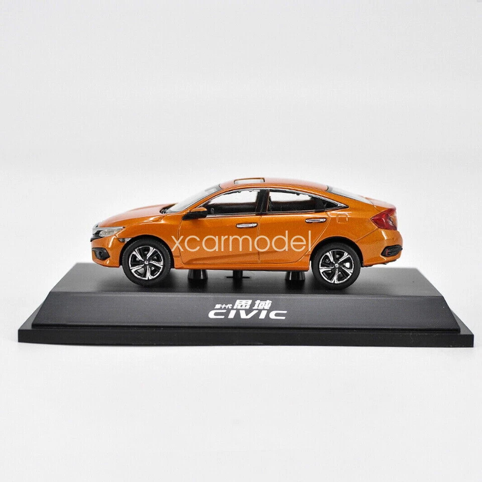 Honda CIVIC 2016 Décima Generación 2016 Naranja Diecast Coche Juguete Colección Foto 3 de 4