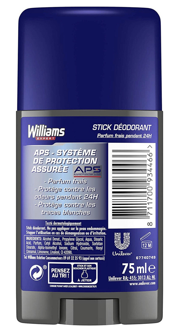 Williams Stick Déodorant Ice Blue pack économique de 3x75ml