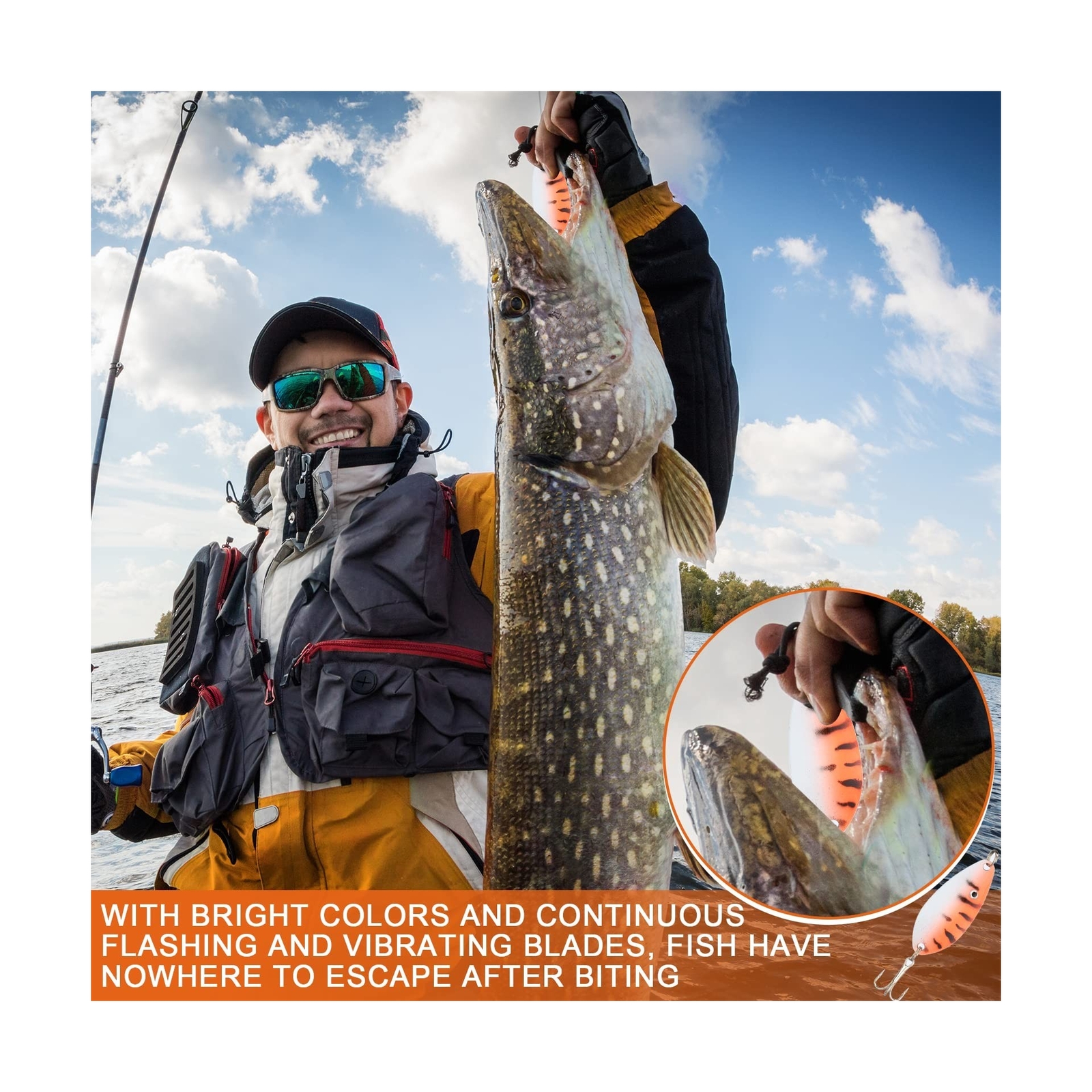 100 Pcs Fishing Lures Spinner Baits Metal Trout Lures Fishing Spinners and Sp... - Image 5