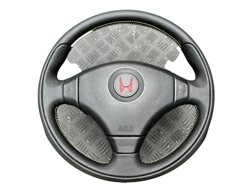 HONDA OEM Type S 3 Spoke Steering Wheel Leather Red Stitch JDM | eBay