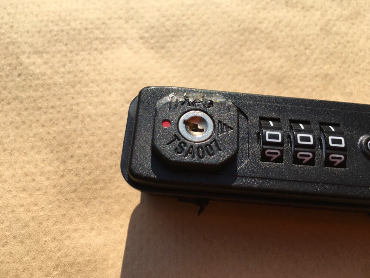 TSA007 suitcase COMBINATION lock REPLACEMENT spare LUGGAGE part USED black