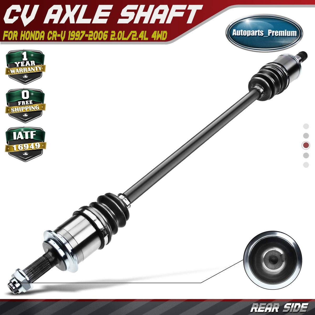【中古】 ansa-/ＣＤ/BVCR-19052 Rear CV Axle Assembly for Honda CR-V 1997 1998-2006 L4 2.0L
