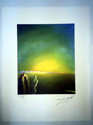 Salvador Dali Lithography off set cm 50x65 signing on plate with certificate