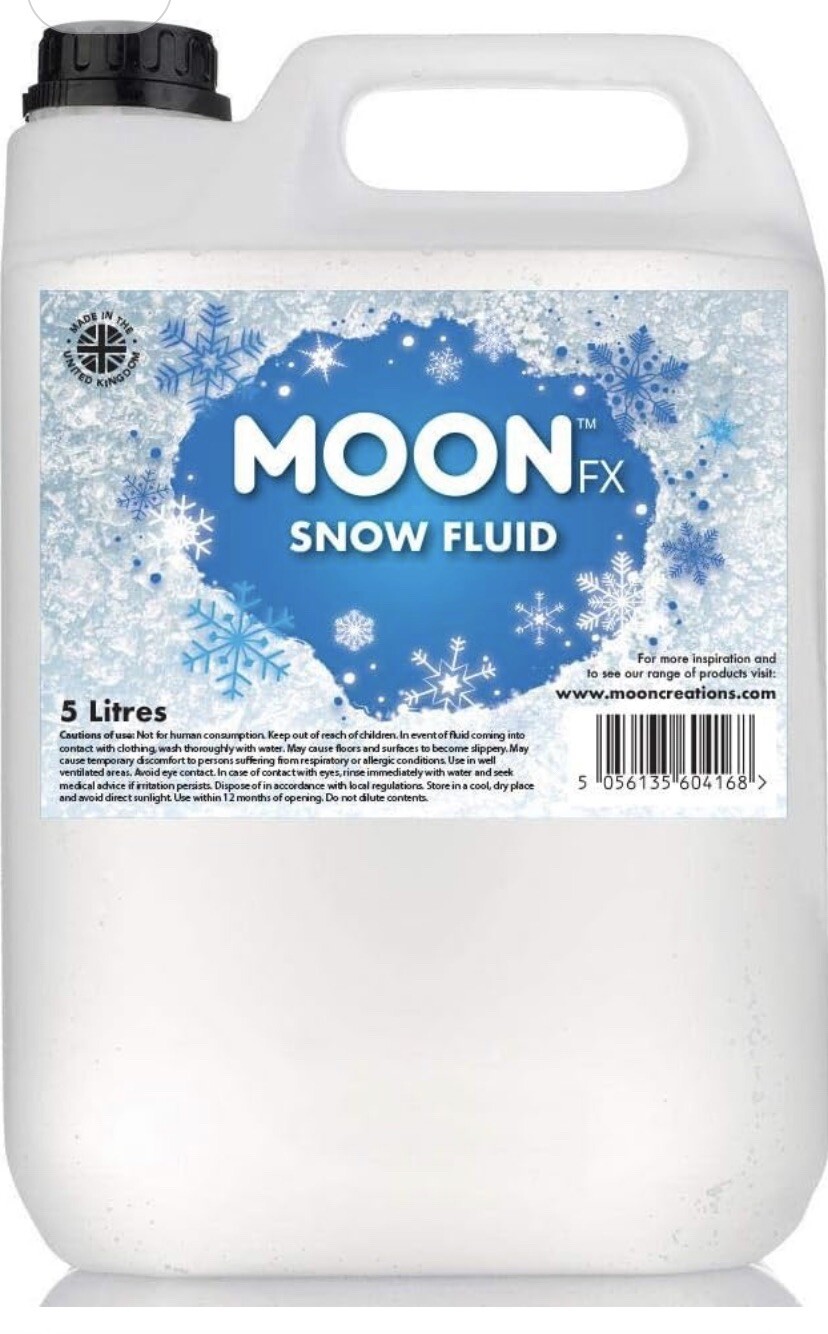 MoonFX Professional Snow Fluid 5L - Pro Liquid Winter Fake Artificial Snowflakes