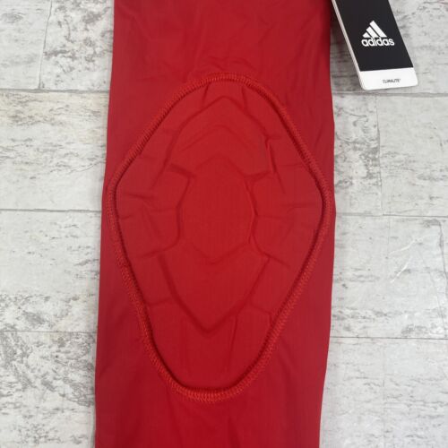 NWT Adidas Techfit Padded Compression Arm Elbow Red XLT Tall 1 Sleeve Sports - Picture 2 of 6