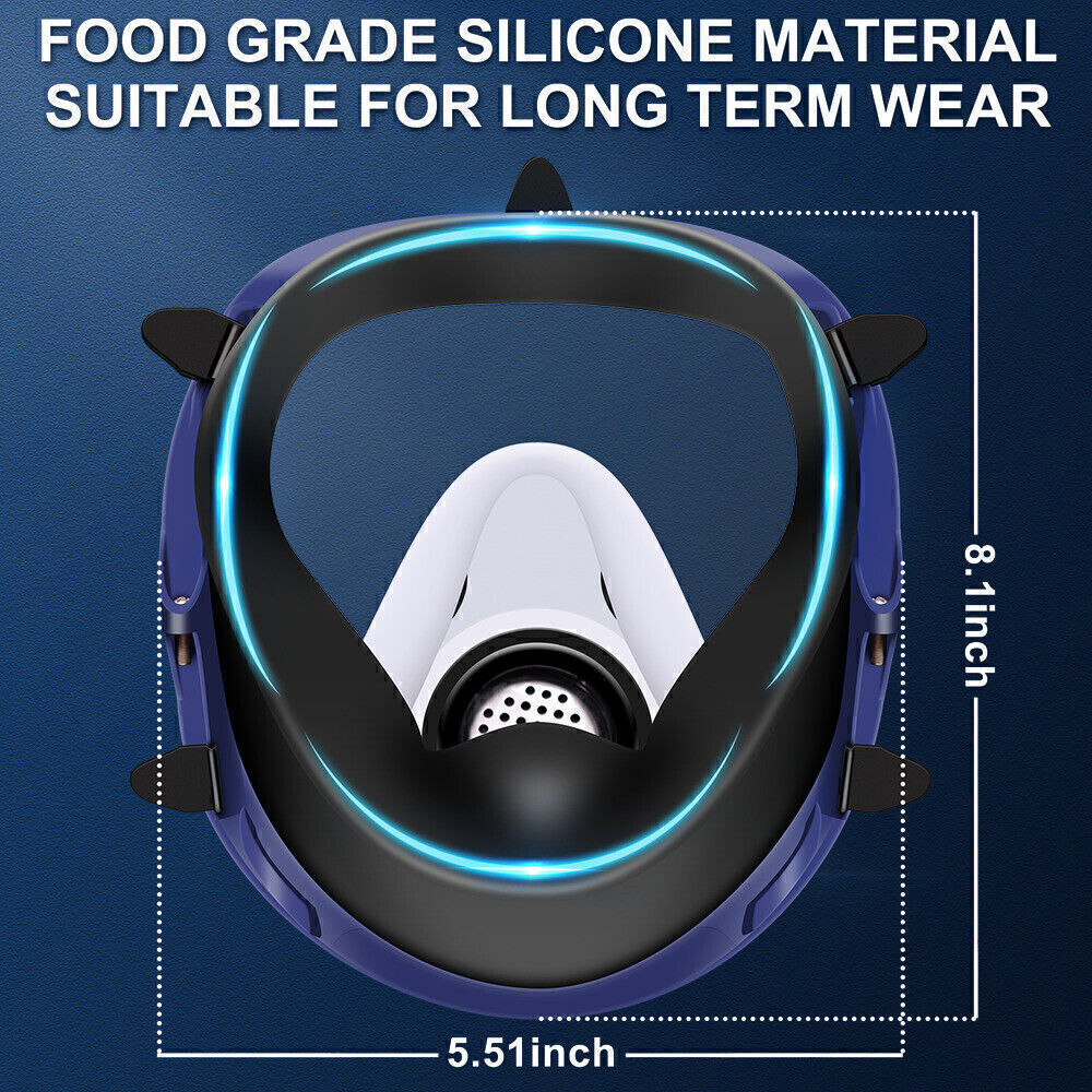 17in1 6900 Gas Mask Auto Car Painting Spray Full Face Respirator Safe Breathing