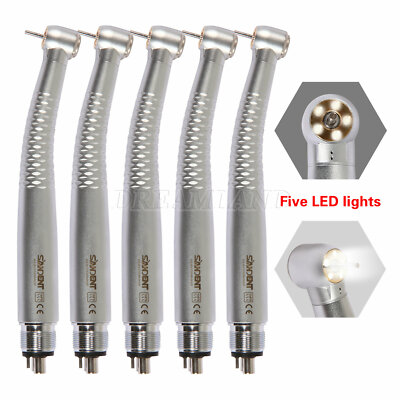 OLED+ 5 Light LED E-Generator Dental High Speed Fiber Optic Handpiece 4Hole