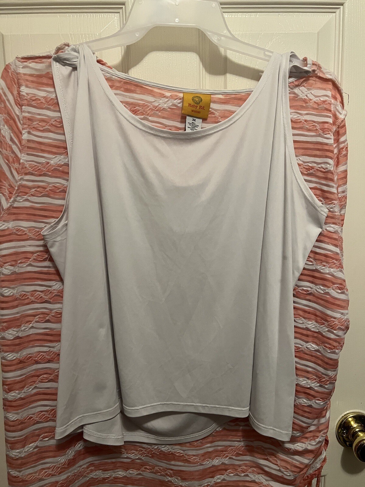 RUBY RD LADIES PLUS ORANGE WHITE STRIPED STRETCH … - image 17