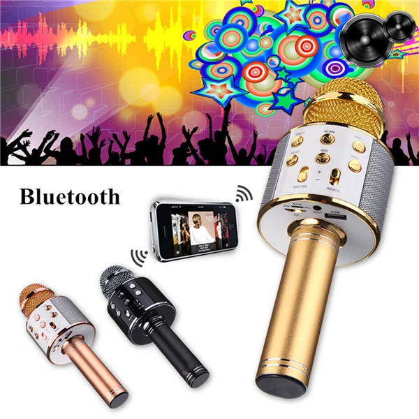 WSTER WS 858 MICROFONO WIRELESS CON BLUETOOTH ALTOPARLANTE CASSA INTEGRATA