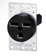 Leviton Black 2P 3W Flush Grounding Receptacle 30A 250V NEMA 6-30R NEW 5372
