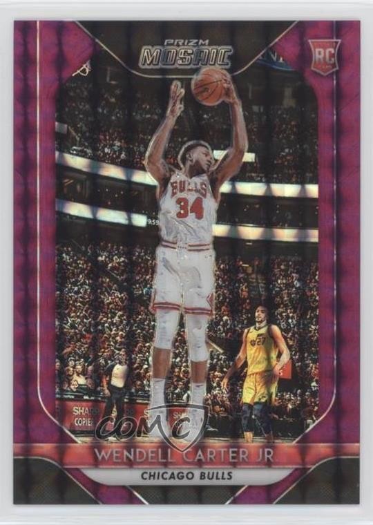 2018-19 Panini Prizm Mosaic Purple 16/49 Wendell Carter Jr #98 Rookie RC 5tr