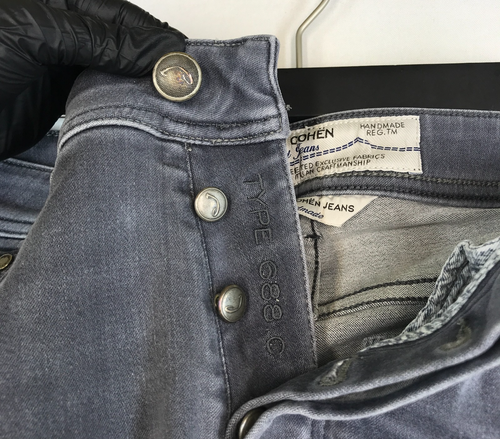 Men's Jacob Cohen Type 688 C Jeans Denim Grey Handmade Jeans Pants Italy Size 32 - Picture 11 of 20