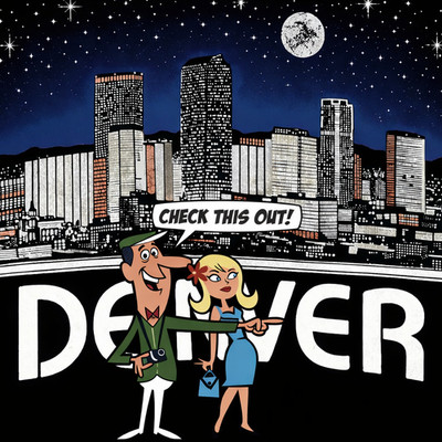 Vintage Denver Skyline T Shirt Screen Stars Best USA Single Stitch Black Medium