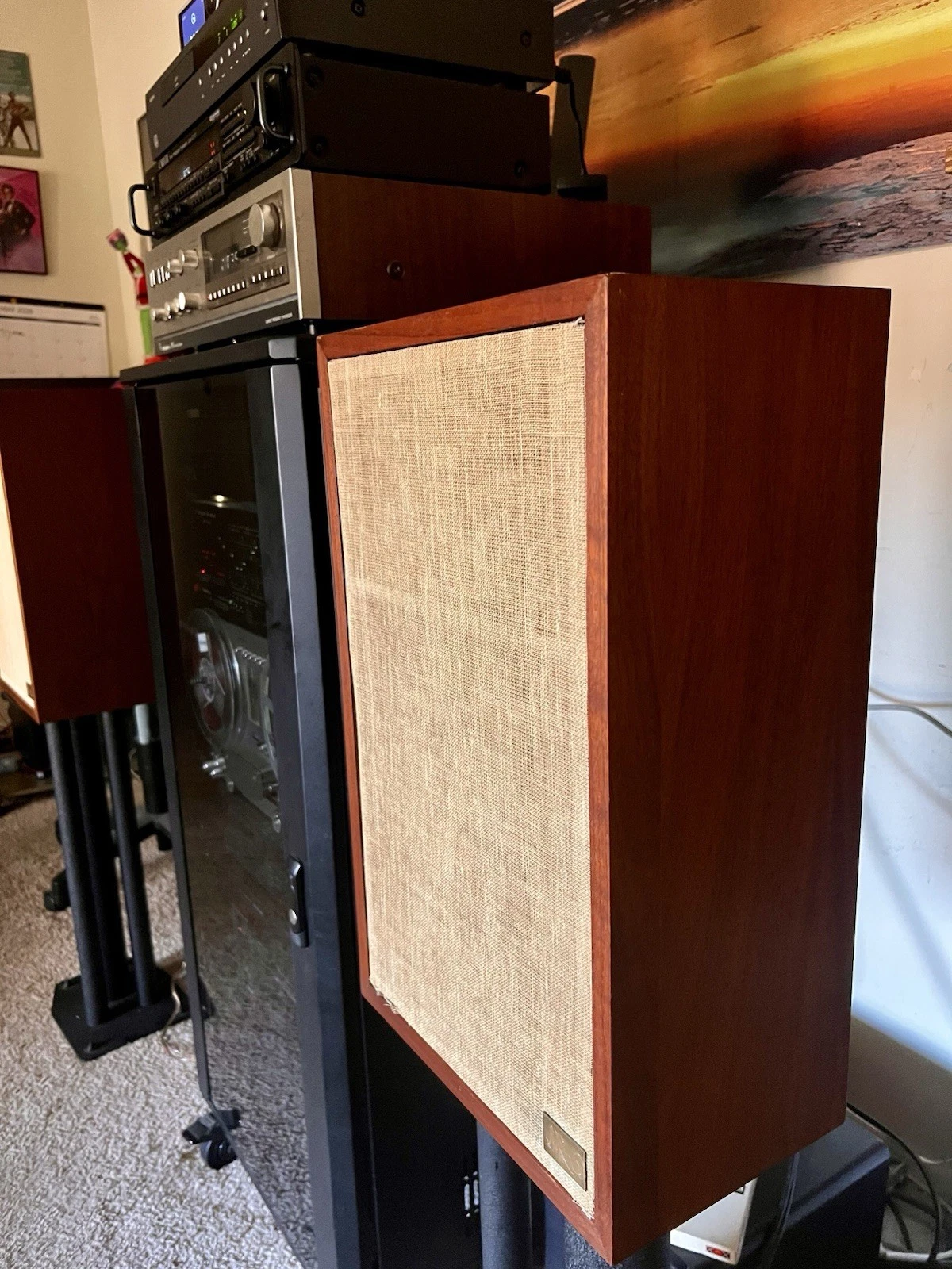 Vintage Acoustic Research AR6 Speakers New Surround, Clean Cabinets Beautiful image 8
