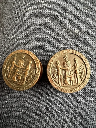 Civil War Veterans' 1861-1866 GAR Grand Army Of The Republic Button Pin Badge