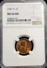 1947-S 1c Lincoln Wheat Cent Penny/ NGC MS66RD ☆Higher Grade☆ #277 — photo 1