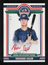 2022 USA Baseball Stars & Stripes Red Ink 6/8 Theo Gillen Theodore Auto 0j81