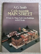 A. G. Smith Cut  Assemble Main Street Nine Buildings Train HO Scale Book 1st Ed