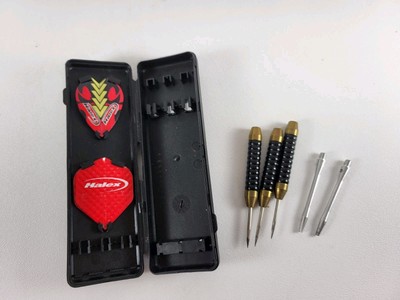  Halex Matchplay Steel Tip Dart Set Brass W/ Case 