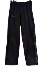 Under Armour Pants Youth Large Loose Elastic Drawstring Waist Pockets Black