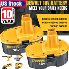 2 PACK 18V Battery For Dewalt 18 VOLT XRP DC9096 DC9098 Ni-MH DC9099 NEW