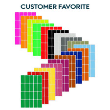 Rectangle Color Coding Labels 40mm x 19mm 18 Colors 360 Pack, Adhesive, Durable
