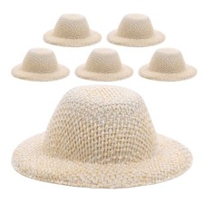 6 Pcs Tiny Hats for Crafts Dollhouse Mini Accessories Decorative