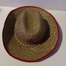 Vintage Children's Western Straw Costume Cowboy/Cowgirl Sheriff Hat with Star