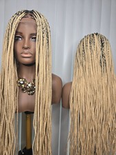 Fullace 30inches Blonde Knotless synthetic braided Wig for Classic Ladies