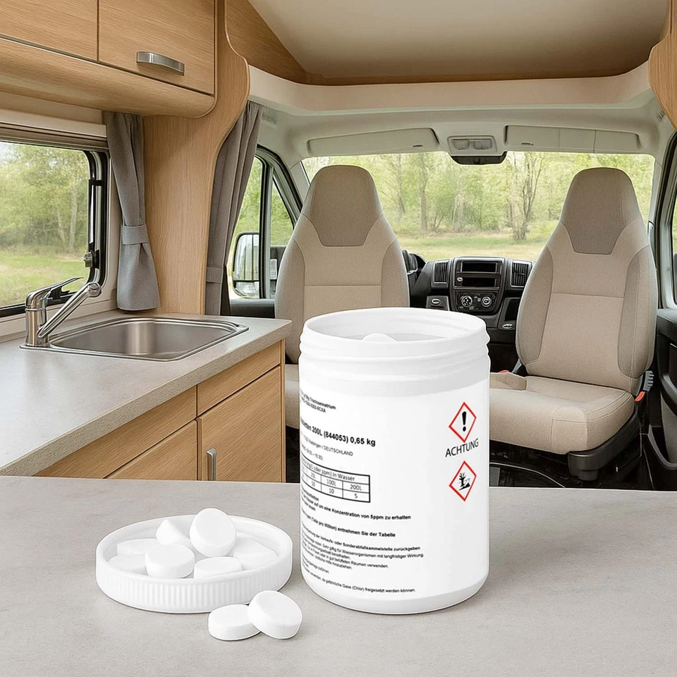 200 Wasseraufbereitungstabletten 40.000L Trinkwasser Chlortabletten Notfall Tabs - Bild 2 von 4